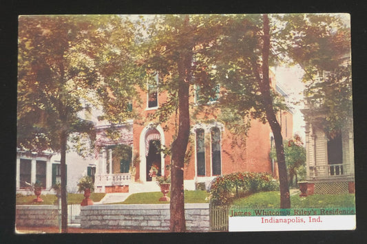 James Whitcomb Riley's Residence, Indianapolis, Indiana - Vintage Postcard