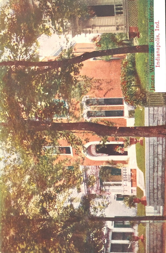 James Whitcomb Riley's Residence, Indianapolis, Indiana - Vintage Postcard