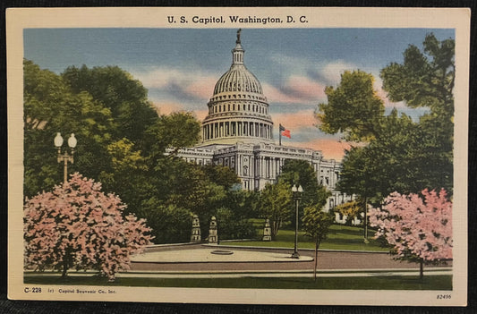 U. S. Capitol, Washington D.C., Maryland - Capitol Souvenir Co. Inc. - Vintage Postcard