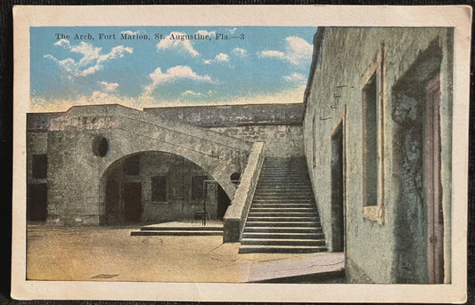 The Arch, Fort Marion, St. Augustine, Florida - Vintage Postcard