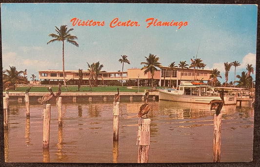 Visitors Center, Flamingo - Everglades National Park - Florida - Photo: W E. Schwinn - Vintage Postcard