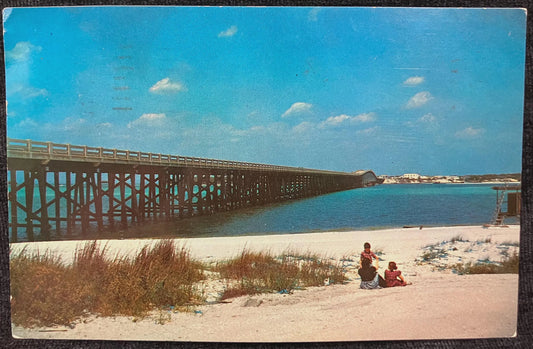 Destin Bridge - Destin, Florida - Photo: Kurt Herman - Vintage Bridge Postcard