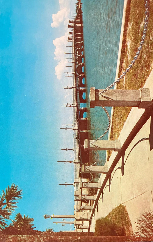 Bridge of Lions, St. Augustine, Florida - Photo: Fred Hamby - Vintage Bridge Postcard