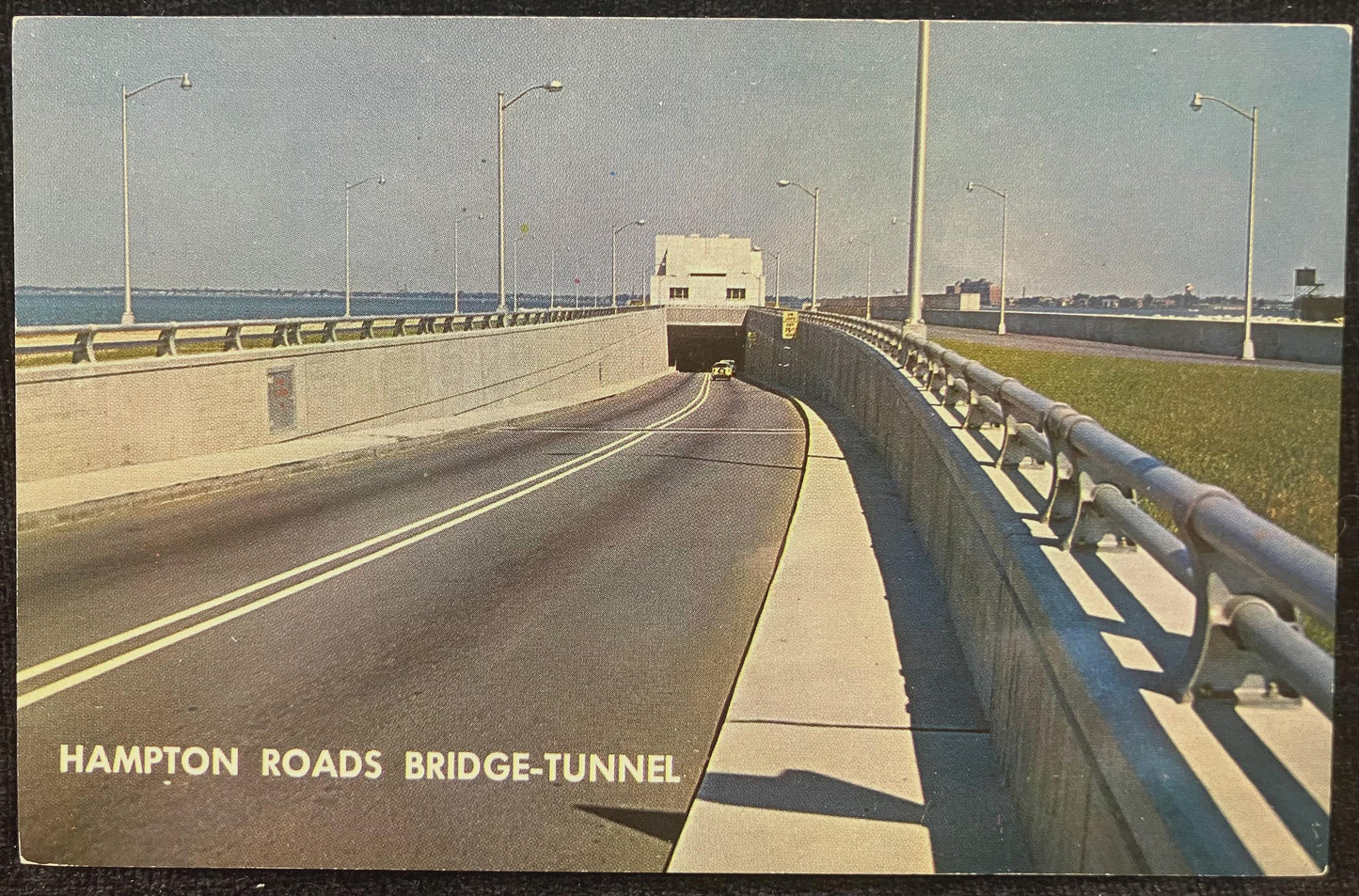 Hampton Roads Bridge-Tunnel - Photo: Edw. W. Fariss - Vintage Bridge Postcard