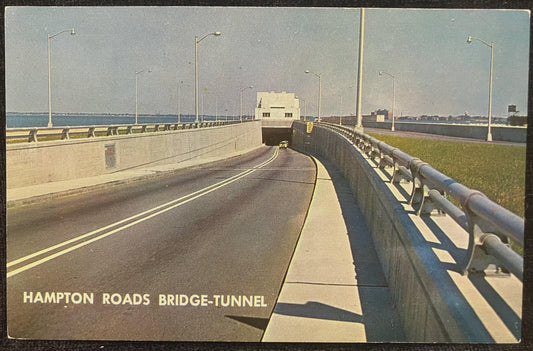 Hampton Roads Bridge-Tunnel - Photo: Edw. W. Fariss - Vintage Bridge Postcard