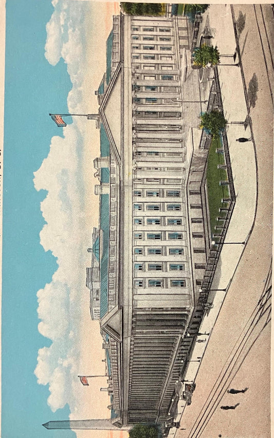 US. Treasury and Washington Monument, Washington, D. C., Maryland - Vintage Postcard