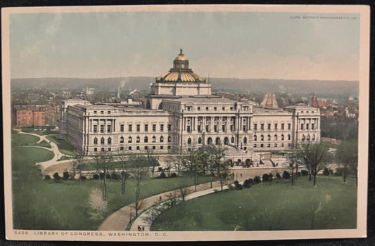 Library of Congress, Washington, D. C., Maryland - Copr. Detroit Photographic Co. - Vintage Postcard