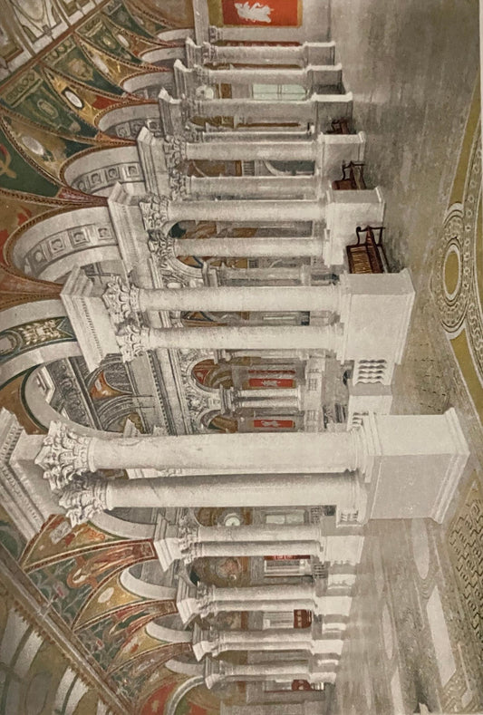 Second Floor Central Stair Hall Library of Congress, Washington, D. C. - Copyright 1900 by Detroit Photographic Co. - Vintage Postcard