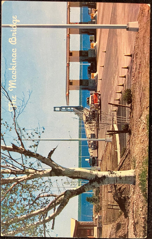 The Mackinac Bridge, Michigan - Vintage Bridge Postcard