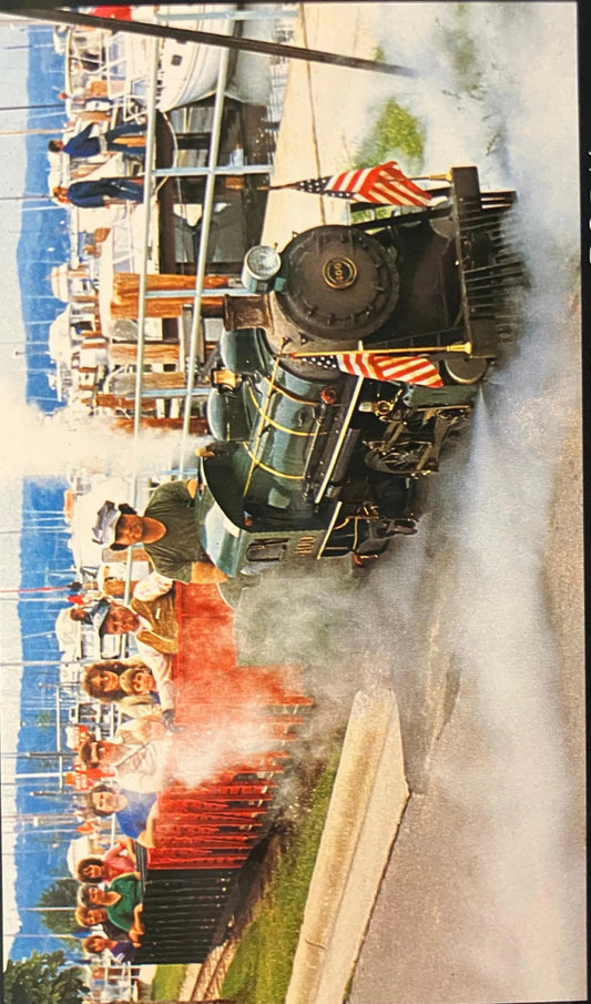 Steam Train, Clinch Park - Traverse City, Michigan - Photo: John Penrod - Vintage Park Postcard