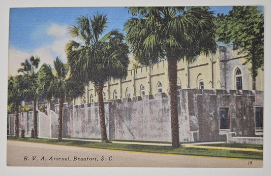 B.V.A. Arsenal Postcard Beaufort South Carolina - Vintage Postcard