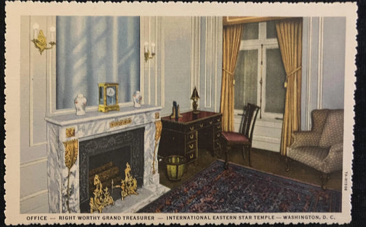 Office - Right Worthy Grand Treasurer - International Eastern Temple - Washington D. C., Maryland -  Vintage Postcard