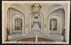 Lobby, International Eastern Temple, Washington D. C. -  Vintage Postcard