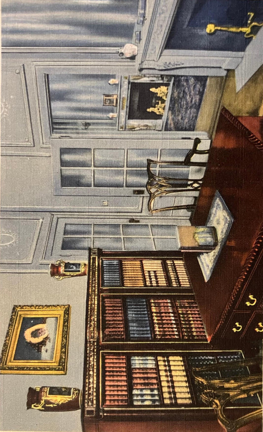 Library - International Eastern Temple - Washington D. C., Maryland -  Vintage Postcard
