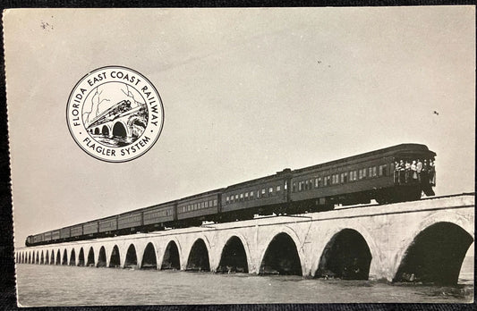 Florida East Coast Railway - Flagler System - Overseas Highway - Photo: Association of American Railroads - Vintage Train Postcard