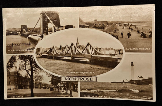 Montrose Five Photo Collage - Vintage United Kingdom Postcard