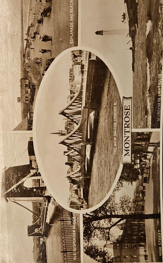 Montrose Five Photo Collage - Vintage United Kingdom Postcard