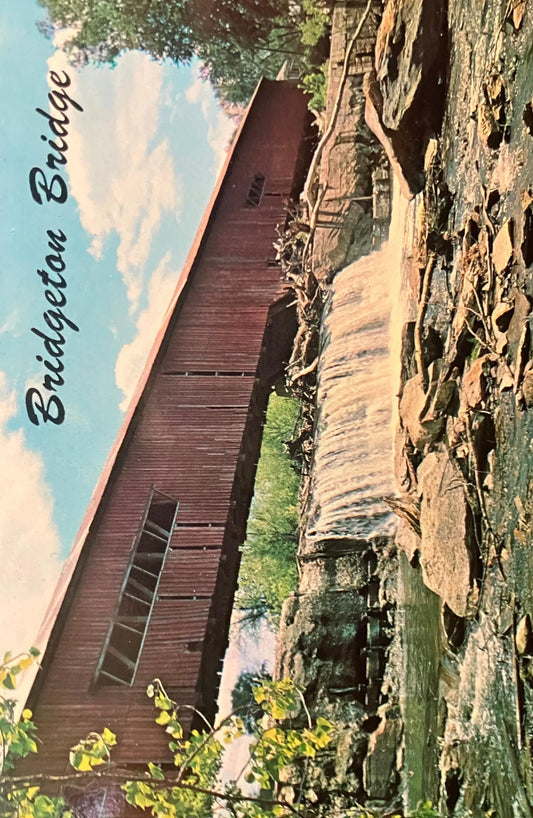 Bridgeton Bridge - Indiana - Photo: Parrish - Vintage Covered Bridge Postcard