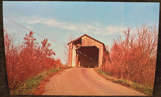 Fairfield Bridge near Fairfield, Indiana - Photo: John V. Pontiere Jr. - Vintage Postcard