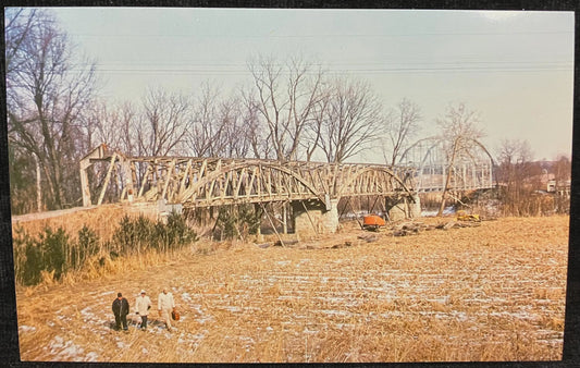 Freedom Covered Bridge in Freedom Village, Indiana - Photo: Henry Gray - Vintage 1960s Covered Bridge Postcard