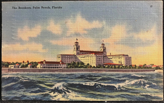 The Breakers, Palm Beach, Florida - Vintage Hotel Postcard