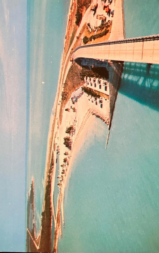 Bahia Honda Bridge on the Famous Overseas Highway, Florida - Photo: Jack and Bill Levy - Vintage Highway Postcard