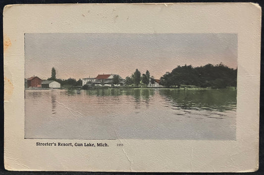 Streeter’s Resort, Gun Lake, Michigan - Vintage Resort Postcard