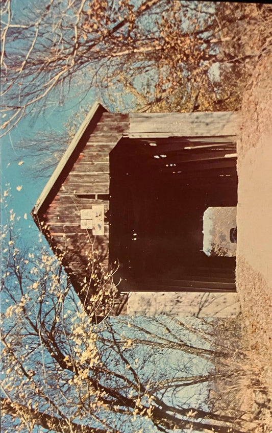 Cutwright Bridge in Monroe County, Indiana - Photo: George Gould - Vintage Covered Bridge Postcard