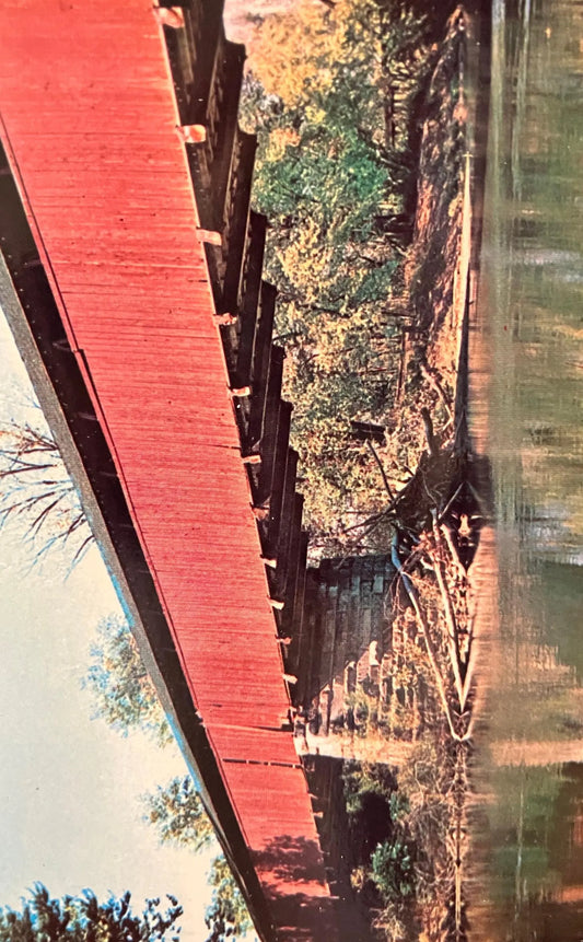 Bell's Ford Bridge in Jackson County, Indiana - Photo: Terry Miller - Vintage Covered Bridge Postcard