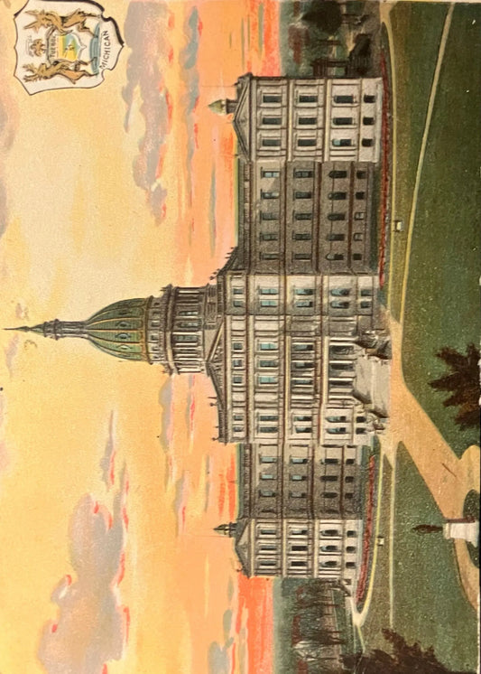 State Capitol, Lansing, Michigan - Vintage Postcard