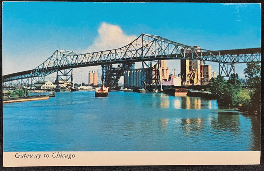 Gateway to Chicago - Chicago, Illinois Highway - Vintage Bridge Postcard