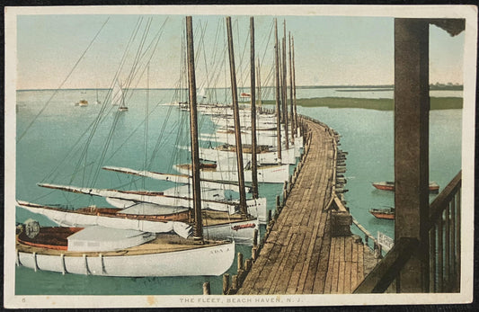 The Fleet, Beach Haven, New Jersey - Vintage Postcard