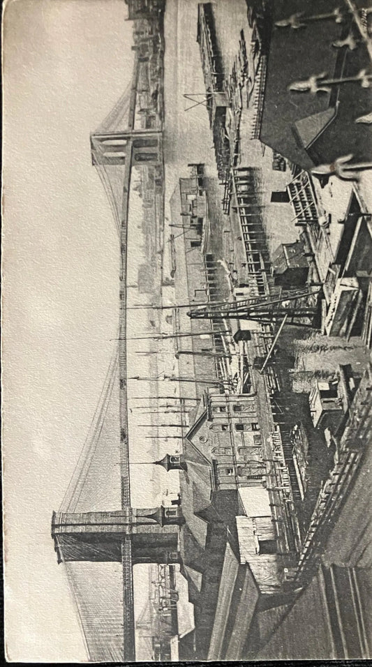 Brooklyn Bridge, New York - Vintage 1900s Bridge Postcard