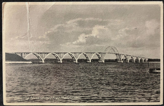 Dronning Alexandrines Bro (Monsbroen) - Vintage Germany Postcard