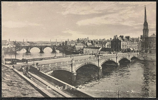 The Twa Bridge, Ayr - Vintage United Kingdom Postcard