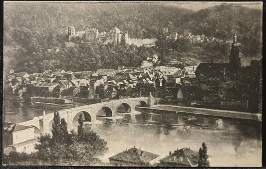The Philosopher's Walk Heidelberg - Vintage Germany Postcard
