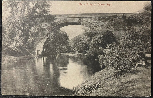 New Brig o' Doon, Ayr - Vintage United Kingdom Postcard