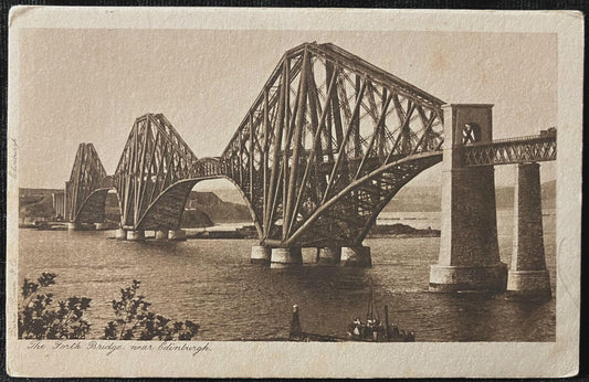 The Forth Bridge, near Edinburgh - Durie Brown & Co. - Edinburgh - Vintage British Postcard