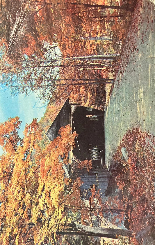 Albany Bridge in Albany, New Hampshire - Vintage Covered Bridge Postcard