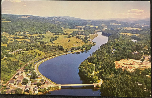 Ledyard Bridge and The Connecticut River in Hanover, New Hampshire - Photo by Don Sieburg - Vintage Scenic Postcard