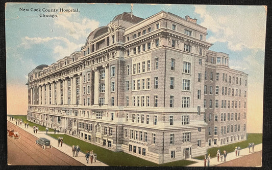 New Cook County Hospital, Chicago, Illinois - Vintage Postcard