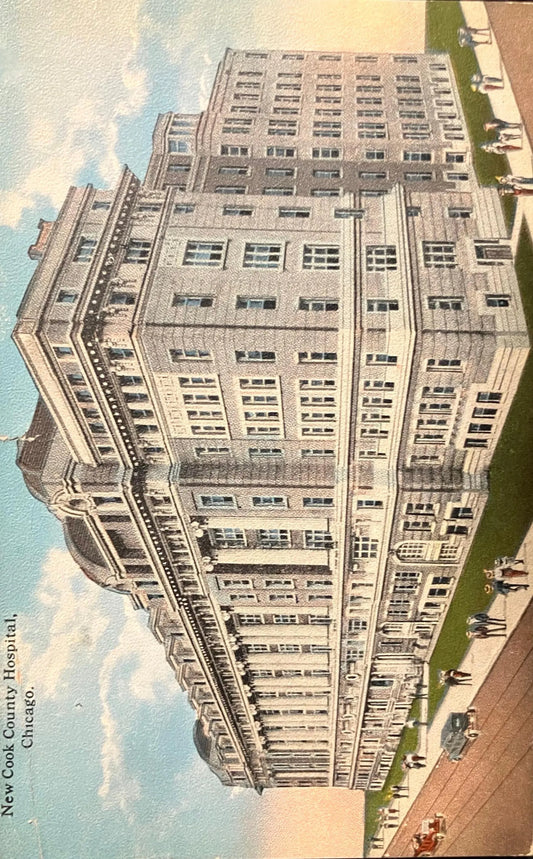 New Cook County Hospital, Chicago, Illinois - Vintage Postcard