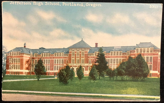 Jefferson High School, Portland, Oregon - Vintage Postcard