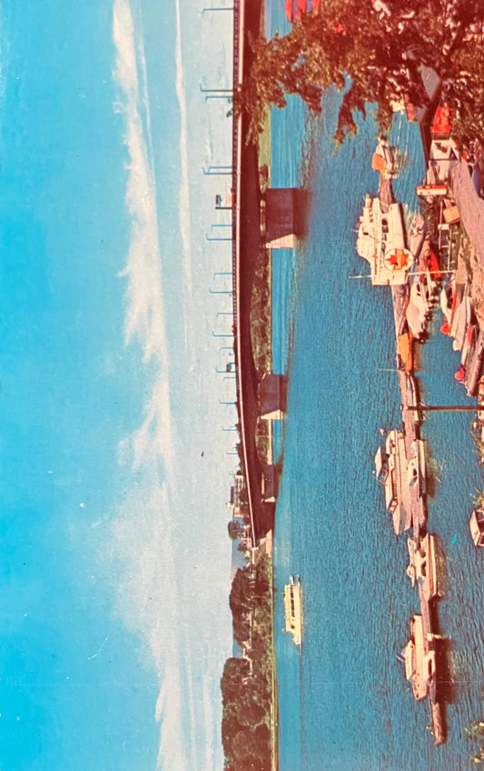 MacDonald-Cartier Bridge over the Ottawa River, Ontario, Canada - Vintage Postcard