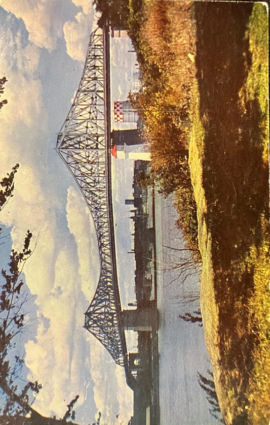 Jaques Cartier Bridge from Ste. Helen’s Island, Montreal, Canada - Photo by S. J. Hayward - Vintage Postcard