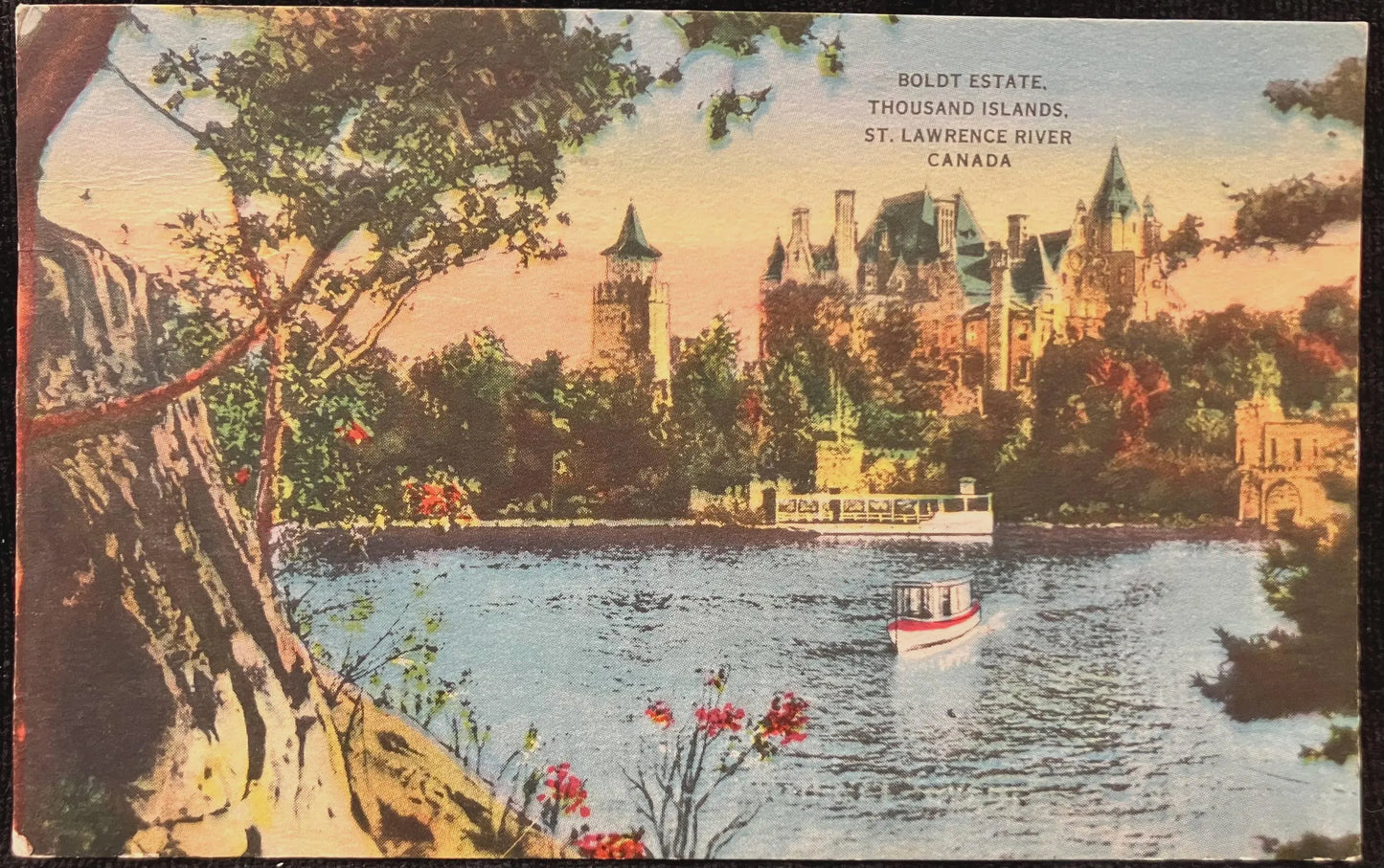 Boldt Estate, Thousand Islands, St. Lawrence River, Canada - Vintage Postcard