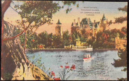Boldt Estate, Thousand Islands, St. Lawrence River, Canada - Vintage Postcard
