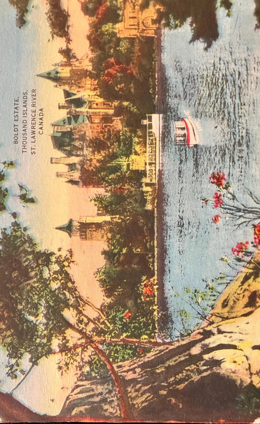 Boldt Estate, Thousand Islands, St. Lawrence River, Canada - Vintage Postcard