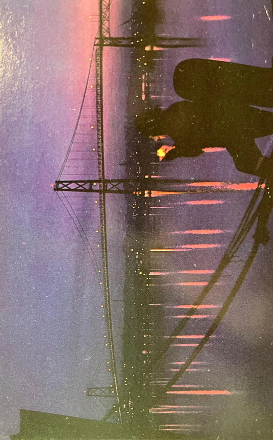 Angus L. MacDonald Bridge at Night - Halifax, Nova Scotia - Made in Canada - Vintage Postcard