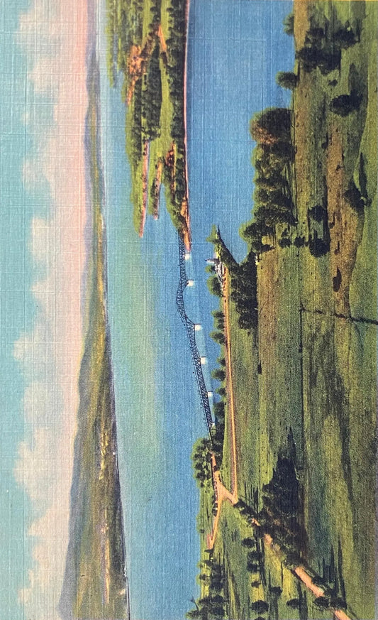 New Bridge Across Lake Champlain Uniting the States of New York and Vermont - Vintage Postcard